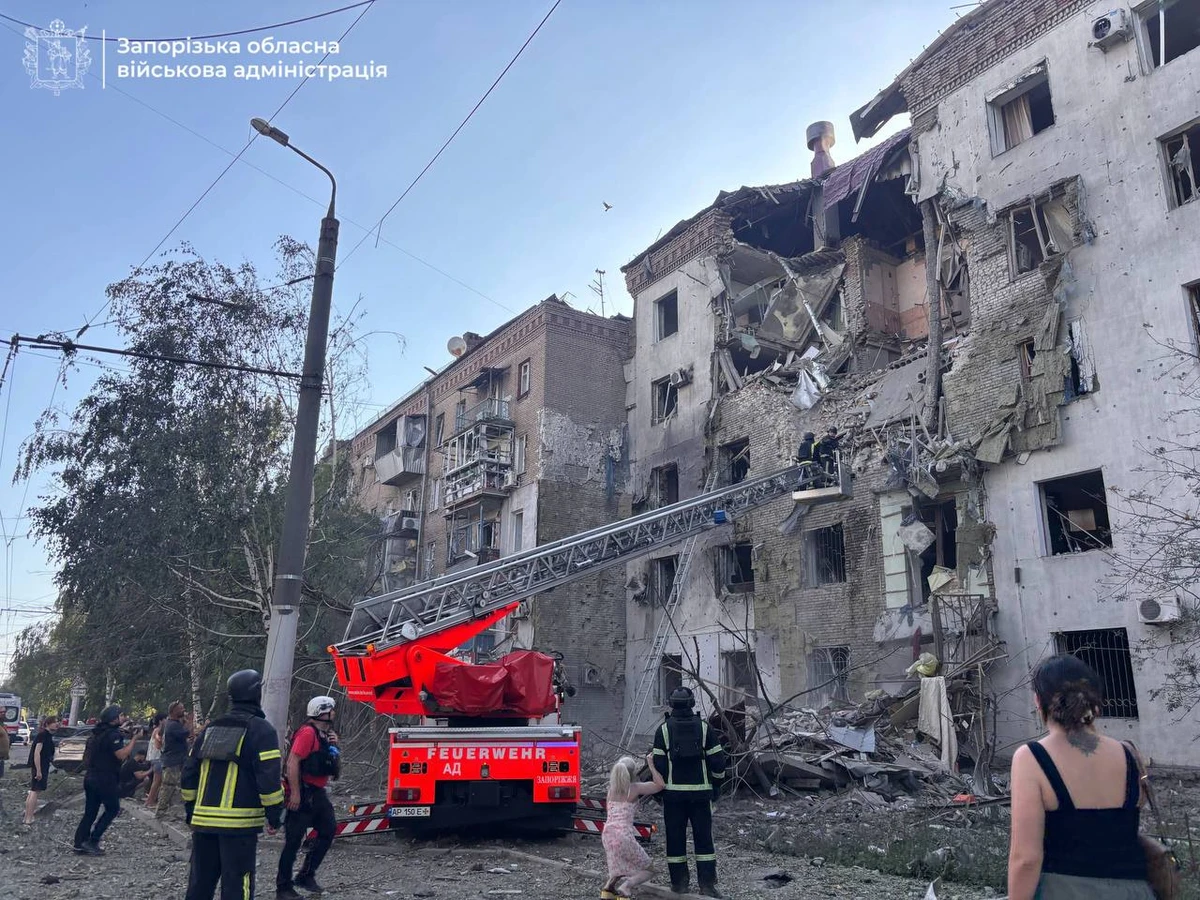 Разрушения в Запорожье, фото ОВА