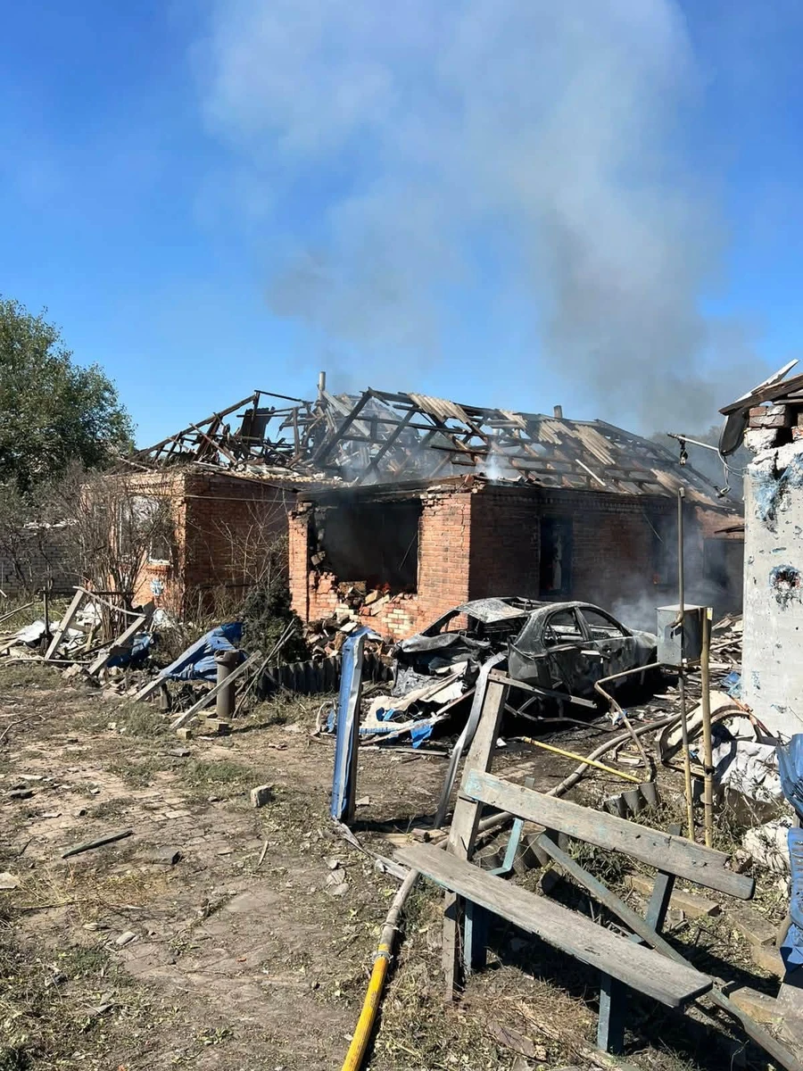 Последствия удара по Билбасовке, фото: Вадим Лях в Facebook