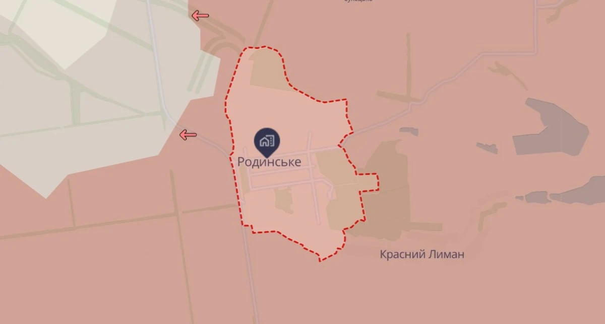 Ситуация в Родинском по состоянию на 22 августа, deepstatemap