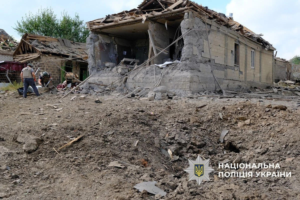 Последствия российского удара. Фото полиции