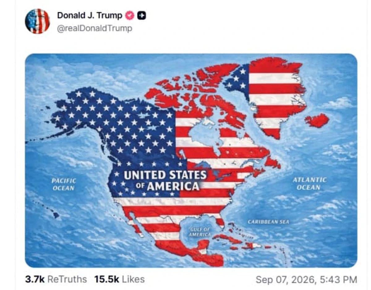 Скриншот публикации Трампа